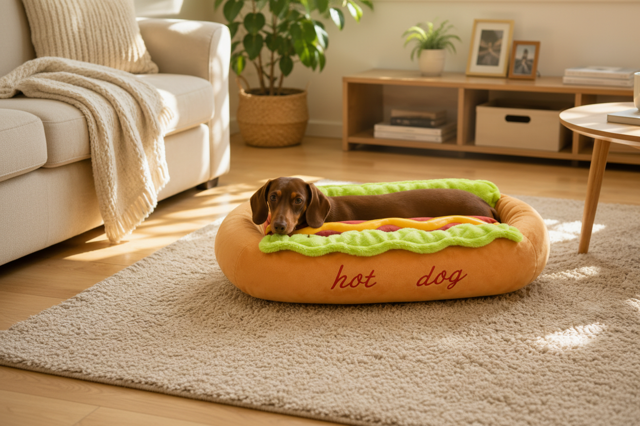 Hot Dog Bed Wide Shot